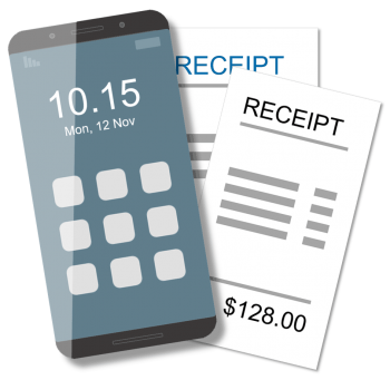 Upload receipts from your phone to the client portal